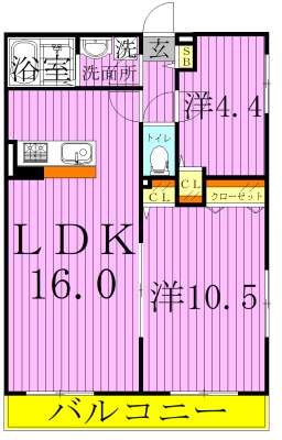 リブリ・ＳＨＩＳＵＩ１ 間取り図