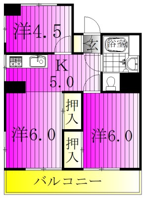 松戸パレス 207号室 間取り