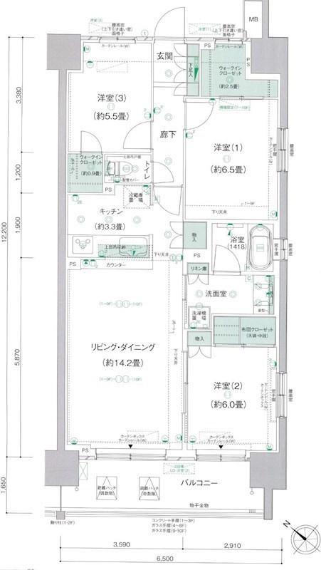 クレストフォルム柏サウスウィング 113号室 間取り