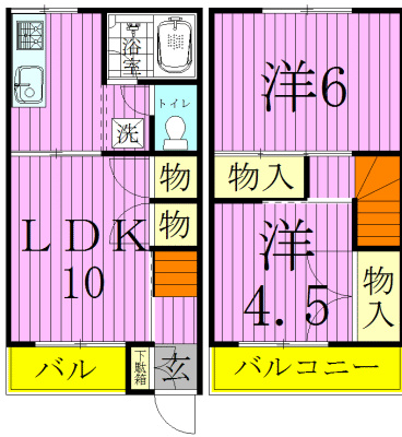 ブラッサム小金原 3号室 間取り