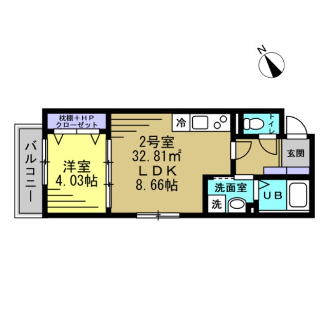 Polaria Matsudo 202号室 間取り