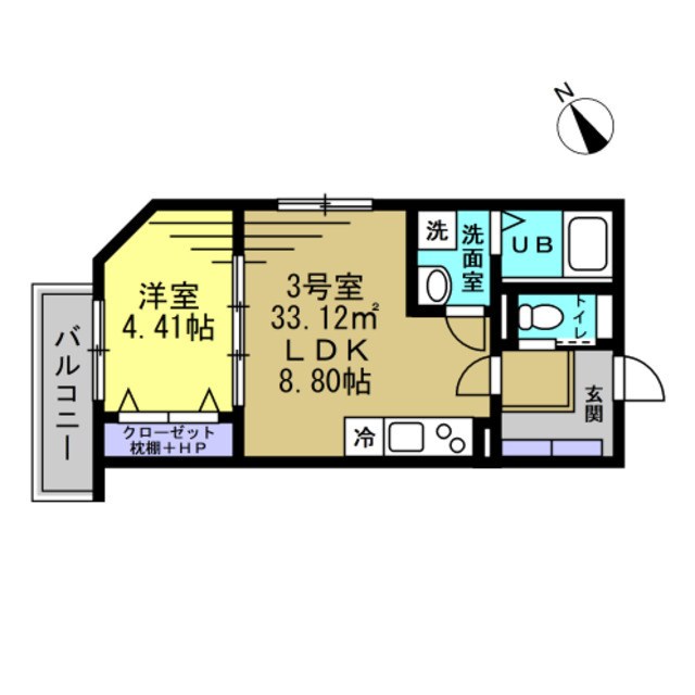 Polaria Matsudo 303号室 間取り