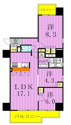 プライムアーバン亀有 間取り図