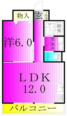 山口マンション 102号室 間取り