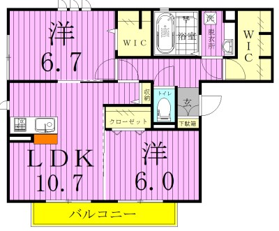 メルベージュ　Ⅰ 間取り図