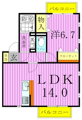 夢路オネスト 間取り図