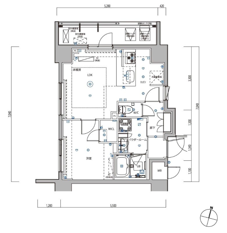 ミルーナヒルズ亀有 間取り図