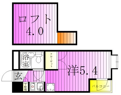 ブルーメアライ３６　Ｂ棟 間取り図