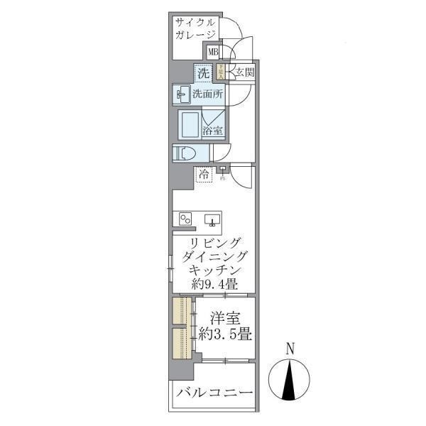 Ｄ&amp;rsquo;ｓ　ＶＡＲＩＥ三ノ輪レジデンス 間取り図