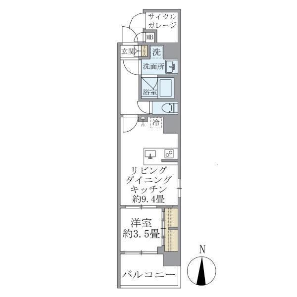 Ｄ&amp;rsquo;ｓ　ＶＡＲＩＥ三ノ輪レジデンス 間取り図