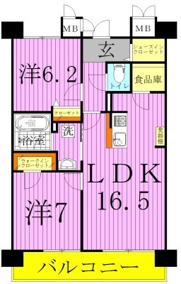 ロイヤルパークス西新井 間取り図