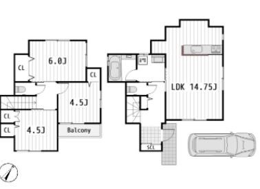 コンフォールⅡ 3号号室 間取り