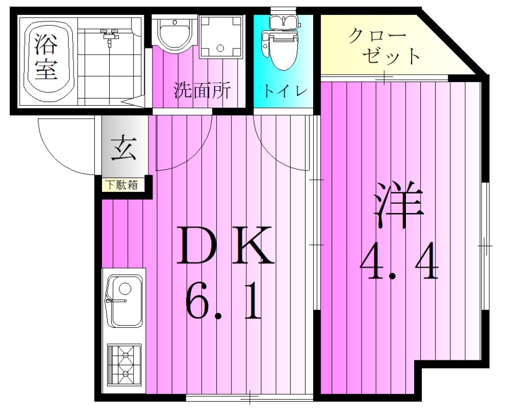 カーサ本木 間取り図