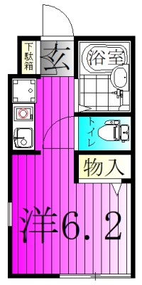 Life　Base　NODA　1st 104号室 間取り