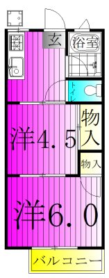 パナハイツ幹 202号室 間取り