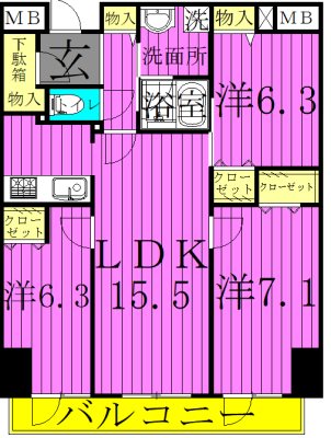 ロイヤルＫＪ 間取り図