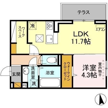 メディオ　寺田 101号室 間取り
