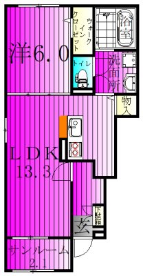 ノーブル柏Ｂ 101号室 間取り