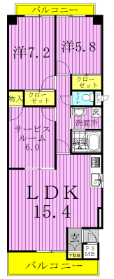 ルネスシーナ 103号室 間取り