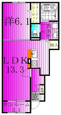 エスタブレＡ 102号室 間取り