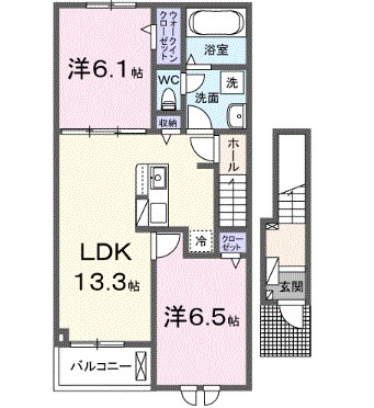 エスタブレＡ 202号室 間取り