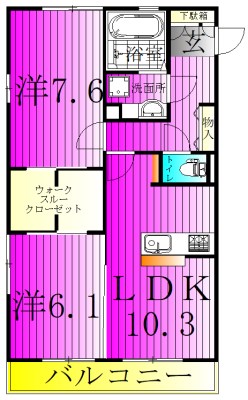 エスポワール 201号室 間取り