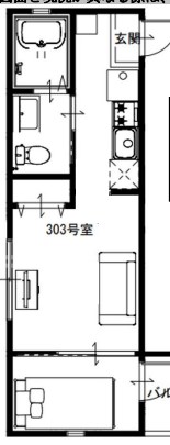 アルカンシエル北千住 間取り図