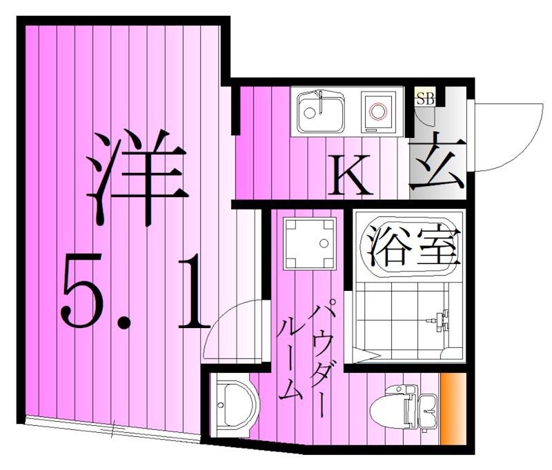 レオーネ千住新橋 間取り図