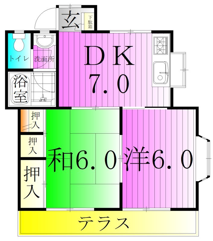 グリーンコーポ 間取り図
