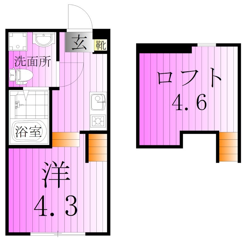 ヴィラ竹ノ塚  間取り図