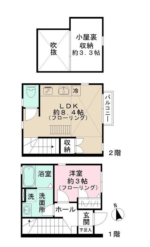 ディアコート松戸 102号室 間取り