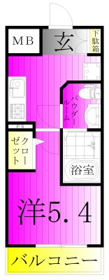 GENOVIA天王台 406号室 間取り