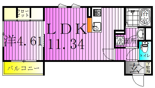 アンジュール綾瀬 間取り図