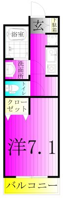 リブレス我孫子 204号室 間取り