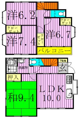 扇2丁目戸建 間取り図