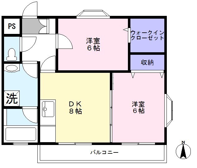 第6ビューストーンハイム 203号室 間取り