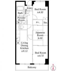 シャルネ95 302号室 間取り