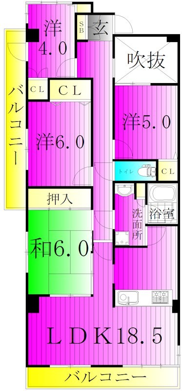 ＴＱレジデンス柏 501号室 間取り