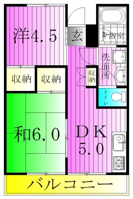 マンション市兵衛 402号室 間取り