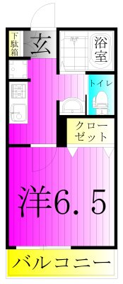 エルスタンザ柏東上町 106号室 間取り