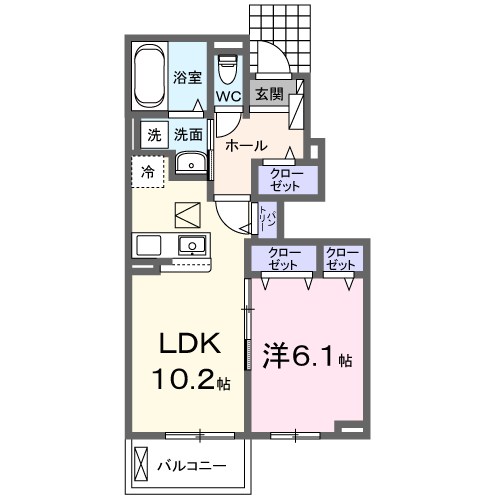 ナチュール　メゾン 103号室 間取り
