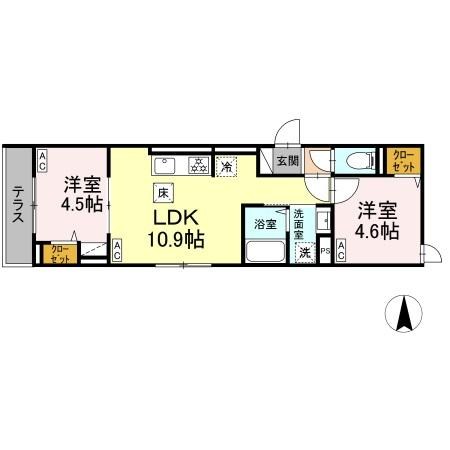 セレスティア栗原 間取り図