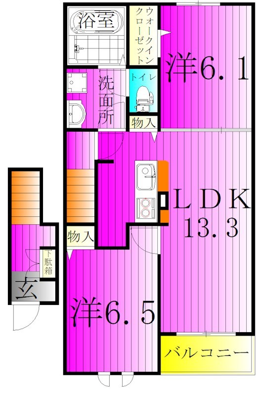エスタブレＡ 203号室 間取り
