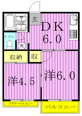 エスポワール高田 102号室 間取り