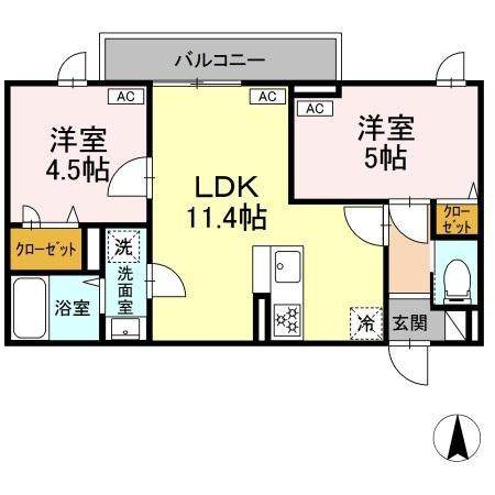 セレスティア栗原 間取り図