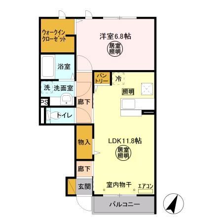 シエルツリーⅠ 102号室 間取り