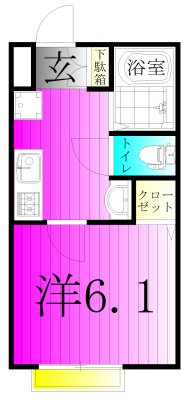 ムメ高柳 203号室 間取り