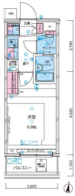 ジェノヴィア京成立石Ⅲスカイガーデン 間取り図