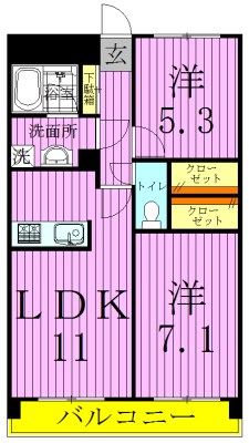 フォルティーヌ皿沼 間取り図