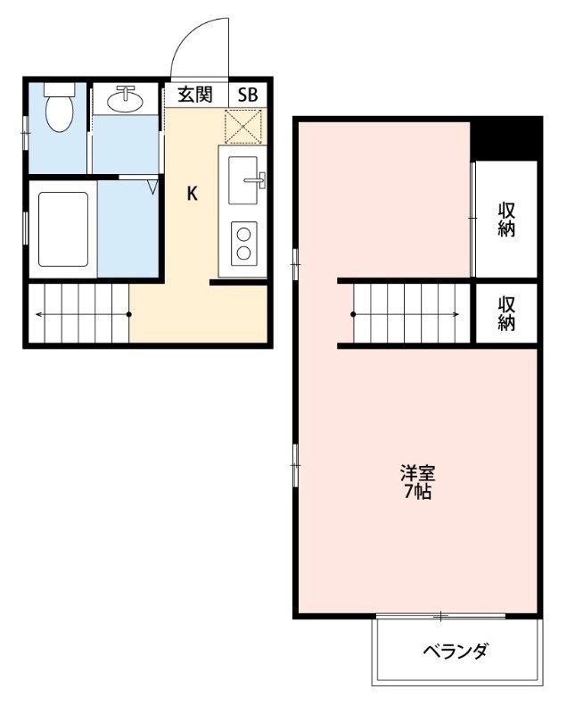 アパートメントＫＡＳＡＩⅡ 101号室 間取り